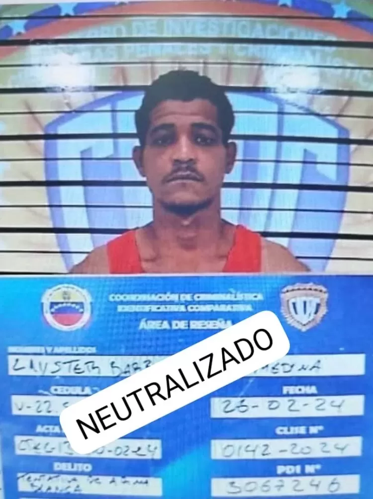 El «Rascabuche» cayó abatido en Morón por Policarabobo