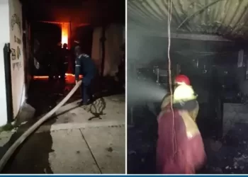 Incendio arrasó con local comercial en San Carlos
