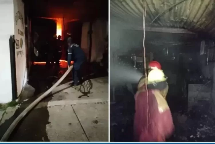 Incendio arrasó con local comercial en San Carlos
