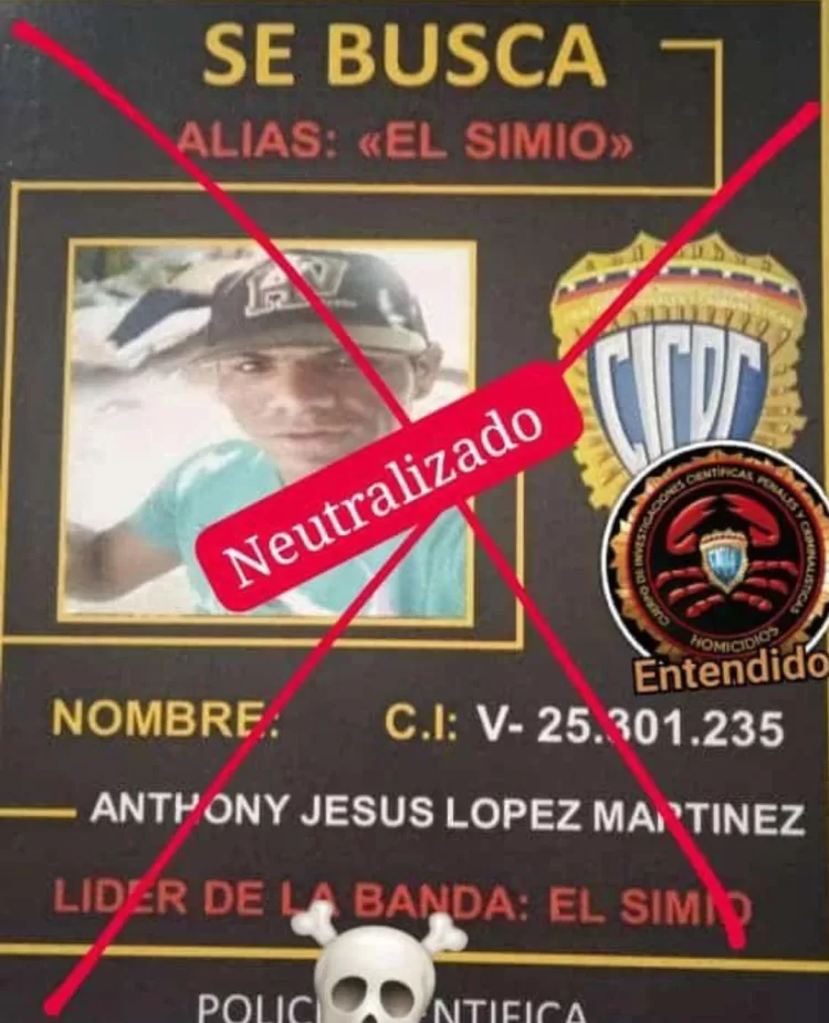 Abatido «El Simio» uno de los 10 más buscado en Anzoátegui (+Fotos)