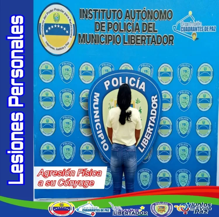Detenida mujer que mordió a su cónyuge en el Municipio Libertador