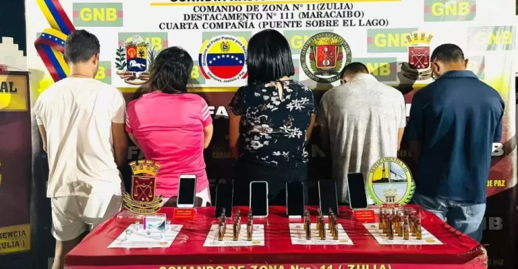 GNB capturó a 5 ciudadanos que traficaban 36 ampollas de fentanilo